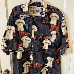 Reyn Spooner SF GIANTS baseball button down shirt Sz Medium